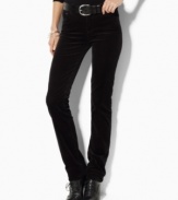 Designed for comfort and a flattering fit, this pant from Lauren Jeans Co. is distinguished by a sleek silhouette with a chic, elongated straight leg.