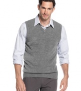 Add this Oscar de la Renta sweater vest to your key work-week rotation for guaranteed comfort and style all day.