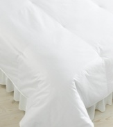 Fall into comfort with this down comforter from Blue Ridge, featuring a smooth 450-thread count cotton sateen cover and plush feather and down fill. Finished with 10 karo stitch construction for even fill distribution. (Clearance)