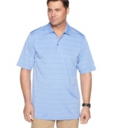 Stripe it up. This polo shirt from Izod has performance features that'll up your game instantly.