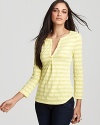 Ella Moss Top - Waldo Striped Henley