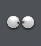 Playful and polished. Perfect your look in Giani Bernini's smooth, sterling silver ball stud earrings (8 mm). Approximate diameter: 1/4 inch.