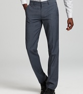 Slate gray pants from Theory amp up the style factor while remaining timelessly tailored.