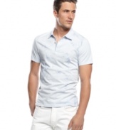 Summer style made easy. This graphic polo shirt from Calvin Klein is all about a simple and classic look.