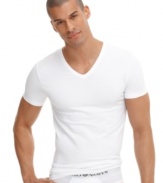 If you're looking for maximum comfort, turn to this form-fitting v-neck for an undershirt that maintains its original features after several washes.