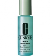 Helps reduce blemishes, promotes healing. Fast-drying, clear gel. Invisible under or over makeup. HOW TO USE: Dab on blemishes AM and PM. Using other topical acne drugs at the same time or right after use of this product may increase dryness or irritation of skin. If this occurs, only one medication should be used unless directed by a doctor. 0.5 oz. 