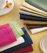 Heavyweight linen table runners in a wide array of color options, finished by hand with a row of refined, thread-drawn hemstitching. Linen Machine wash Imported 