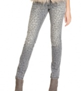 Rock the hallways this school year in the season's boldest jeans! These skinnies from Jessica Simpson flaunts a faded leopard print that's fun and super-stylish.