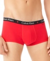 Look good without clothes in these form fitting, comfortable, and fashionable low rise trunk by Calvin Klein.