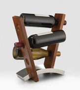 A sculptural design displays your favorite reds and whites in a cascading silhouette. Crafted from rich acacia wood, the wine rack rests on a bowed base of metal alloy for support and strength. Holds up to three bottles (bottles shown not included) Wood/metal 14W X 13½H X 5¾D Imported 