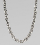 Alternating smooth and cable links create a dramatically long necklace that's both classic and of-the-moment with true Yurman style. Sterling silver Length, about 33¼ Spring ring clasp Imported