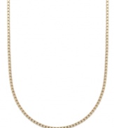 A simple chain adds a ton of dimension. Giani Bernini's intricate box chain is crafted in 24k gold over sterling silver. Approximate length: 24 inches.