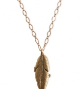 Feeling plucky? Soar to new heights of fashion with this locket necklace from Lucky Brand. It's crafted from gold-tone mixed metal and features turquoise accents. Item comes packaged in a signature Lucky Brand Box. Approximate length: 32 inches + 2-inch extender. Approximate drop: 2-3/4 inches.