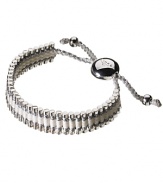 This unique sterling silver hand-woven lanyard is a modern, grown-up take in the friendship band.