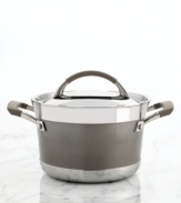 Cooked up for you! Effortlessly move from stovetop to oven to table in one wide-shaped pan that lets you braise stew, simmer soup and more. The incredible construction of aluminum sandwiched between two layers of stainless steel delivers fast and even heating along the sides and bottom of the pan for remarkable results that wow the entire family. Lifetime warranty.