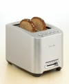 Any way you slice it, breakfast will be better with Breville's intelligent toaster. Experience the amazing automatic features, including smart one-touch auto lowering and an innovative lift and look feature that automatically lifts bread so you can check toasting progress mid-cycle. One-year warranty. Model BTA820XL.