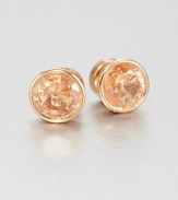 A classic stud design with sparkling, faceted stones. GlassRose goldtoneSize, about .5Post backImported 