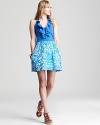 Infused with a splashy print, this Lilly Pulitzer dress segues from city block to seaside escape in vibrant style.