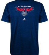 Sport your favorite team's winning spirit in this Atlanta Hawks' tee by adidas.