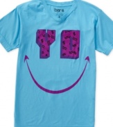 Definitely not dour. This graphic t-shirt from Bar III should let people know about smiling style.