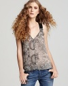 Patterson J. Kincaid Top - Mariana Swirling Brocade Tank