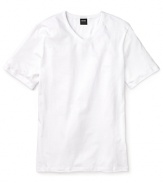 There's no such thing as too many: a trio of white cotton V neck tees keep you covered. By BOSS Black.