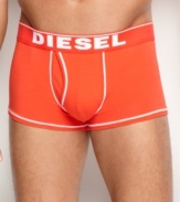 The days of blah and baggy men's underwear are gone for good. Proof? These bright and snug stretch-cotton boxer briefs from Diesel.