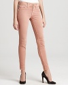 True Religion Jeans - Halle Mid Rise Super Skinny Legging Jeans in Peach