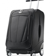 Pack with a punch-innovation is in the bag with a shelf-style design that creates separate compartments that let your organize your clothes & live hassle-free right out of the suitcase. Front dual spinners and extra large rear wheels glide smoothly along and provide incredible stability even with a full suitcase.