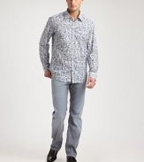 Floral print, slim-fitting silhouette tailored in soft cotton, perfect for pairing with your favorite denim or casual trouser.Button-frontbullet text here CottonMachine washImported