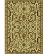 This traditionally styled rug from the St. Lawrence collection relies on timeless design to convey its stunning message. With an elaborate network of vines, blossoms and leaves woven into a tan field, the unique rug brings classic grace and elegance into your home.