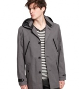 Modernize your rain gear with this stylish trench coat from Bar III.