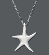 Smooth as ocean waves, this sleek starfish boasts a classic design for timeless style. Necklace by Unwritten crafted in smooth sterling silver. Approximate length: 18 inches. Approximate drop: 3/4 inch.