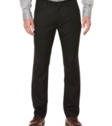 Casual style solid pants by Perry Ellis are a great replacement to your everyday blues.