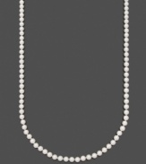 Add a layer of last-minute sophistication before you head out the door. AA Akoya cultured pearls (6-6-1/2 mm) make the perfect gift for yourself or a loved one. Necklace by Belle de Mer; crafted in 14k gold. Approximate length: 30 inches.