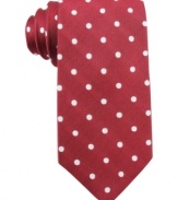 Get spotted. This tie from Tommy Hilfiger instantly rounds out your look.