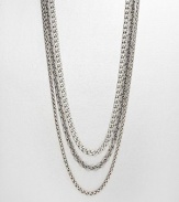 From the Chain Collection. A mix of rolo, wheat and curb sterling silver link chains in a long and elegant design. Sterling silverLength, about 36Toggle clasp closureImported 