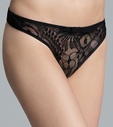 A graceful lace thong with bow detail.