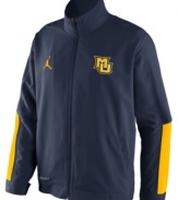 Get fired up! Keep the support of your favorite NCAA basketball team alive with this Marquette Golden Eagles jacket from Nike.