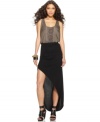 A dramatic asymmetrical hem ups the edge on this BCBGMAXAZRIA maxi skirt -- a hot summer staple!