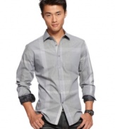 Whether you wear it with jeans or dress pants, this INC International Concepts shirt offers a sleek style.