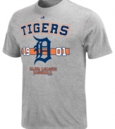 Give your favorite baseball team props. Slide into comfort and sporty style so you can cheer long and loud in this Detroit Tigers MLB t-shirt from Majestic.