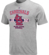 Give your favorite baseball team props. Slide into comfort and sporty style so you can cheer long and loud in this St. Louis Cardinals MLB t-shirt from Majestic.