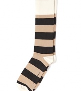 Wide contrast stripes add a dash of color to these comfy socks from MARC BY MARC JACOBS.