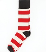 Wide contrast stripes add a dash of color to these comfy socks from MARC BY MARC JACOBS.