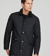 Salvatore Ferragamo Stock Quilted Barn Coat