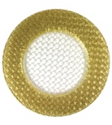 The fastest way to a festive table, Gold Weave Glittered charger plates turn understated place settings into a dazzling spread. From the Jay Imports serveware and serving dishes collection.