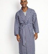 Cover up in comfort with this Sunday-morning special robe from Nautica.