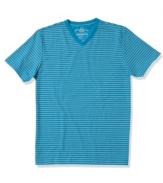 Draw the line. Take charge of your everyday style with this striped t-shirt from American Rag.