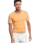 Slim down your summer style with this t-shirt cut for your trim look from Calvin Klein.